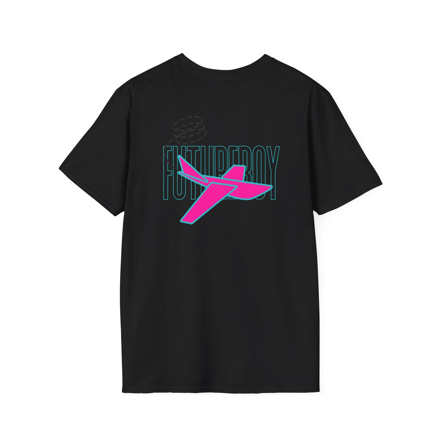 "Plane" Black Tee Unisex Softstyle T-Shirt