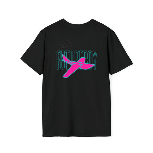 "Plane" Black Tee Unisex Softstyle T-Shirt